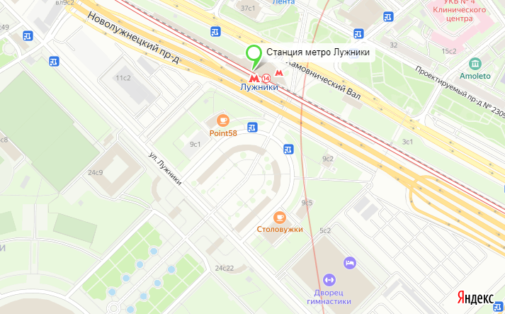 Станция метро Лужники